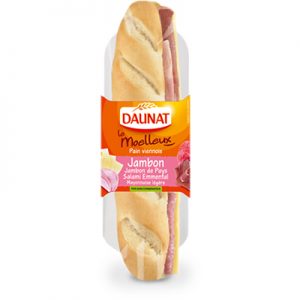 Baguette Le Moelleux Jambon de Pays Salami Emmental 215G