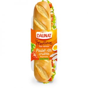 Baguette Le Moelleux Poulet Rôti Crudités 230G