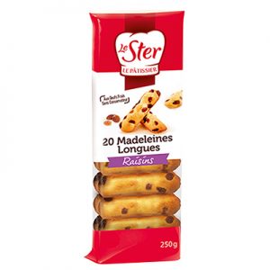 Madeleines longues aux Raisins Le Ster